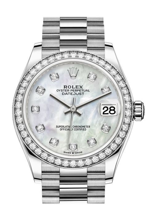 rolex mother of pearl day date|rolex datejust 31 diamond.